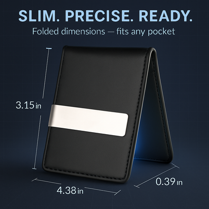 Unisex PU Leather Wallet RFID Blocking Slim Bifold Credit Card Holder with Money Clip