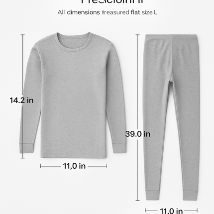 Thermal Underwear Set for Men - Long Johns Top & Bottom