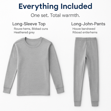 Thermal Underwear Set for Men - Long Johns Top & Bottom