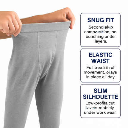 Thermal Underwear Set for Men - Long Johns Top & Bottom