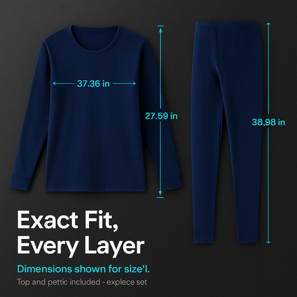 Thermal Underwear Set for Men - Long Johns Top & Bottom
