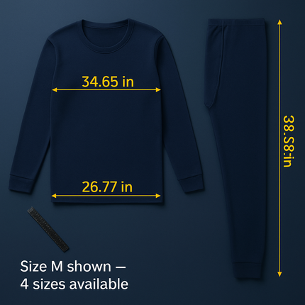 Thermal Underwear Set for Men - Long Johns Top & Bottom