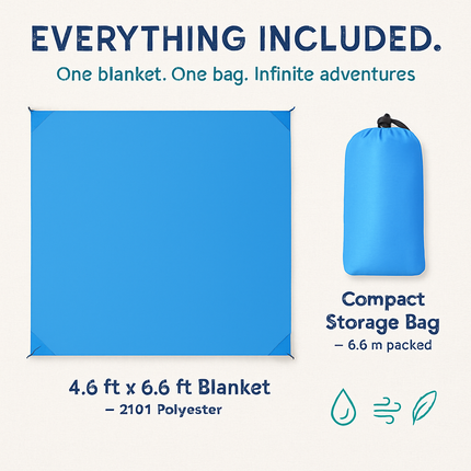 Beach Blanket Waterproof Foldable Picnic Mat for Outdoors