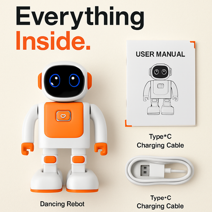 AI Dancing Robot Toy Smart Interactive Learning & Entertainment Robot for Kids
with Bluetooth Music Programmable Moves Voice Assistant