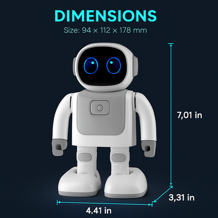 AI Dancing Robot Toy Smart Interactive Learning & Entertainment Robot for Kids
with Bluetooth Music Programmable Moves Voice Assistant