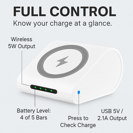 Wireless Charger Power Bank for Mobile Devices