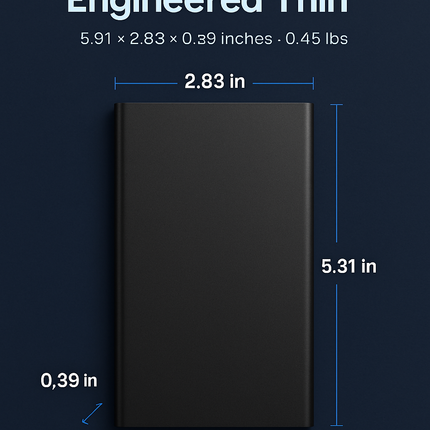 Power Bank Ultra-thin External Battery Pack