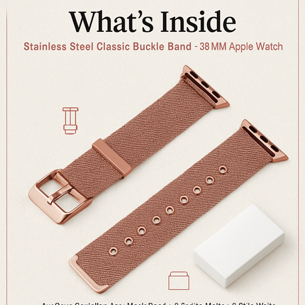 Stainless Steel Classic Buckle Band for Everyday Wear