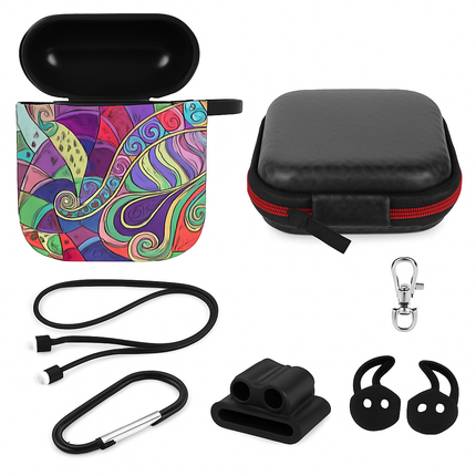 Case with Silicone Cover, Strap and Ear Hooks