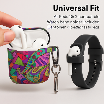 Case with Silicone Cover, Strap and Ear Hooks