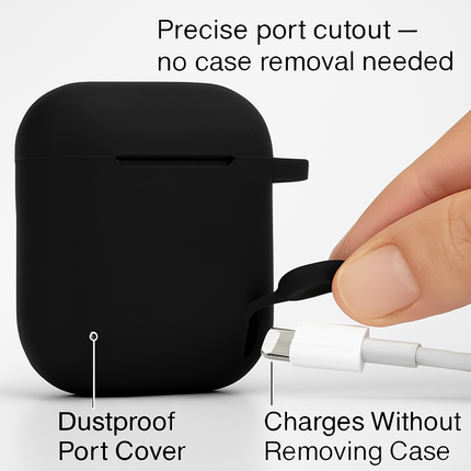Case with Silicone Cover, Strap and Ear Hooks