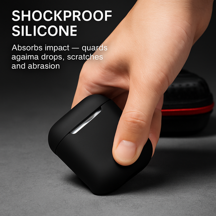 Case with Silicone Cover, Strap and Ear Hooks
