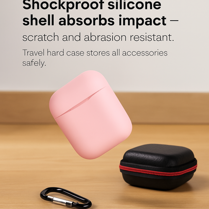 Case with Silicone Cover, Strap and Ear Hooks