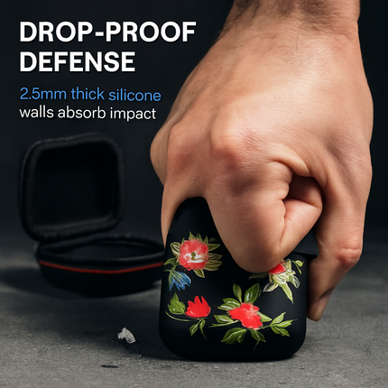 Case with Silicone Cover, Strap and Ear Hooks