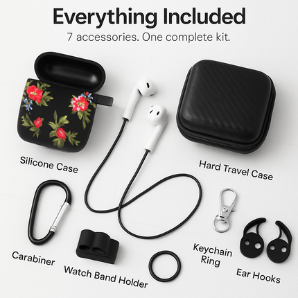 Case with Silicone Cover, Strap and Ear Hooks
