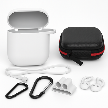 Case with Silicone Cover, Strap and Ear Hooks