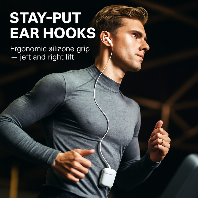 Case with Silicone Cover, Strap and Ear Hooks