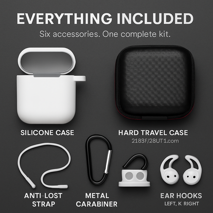 Case with Silicone Cover, Strap and Ear Hooks