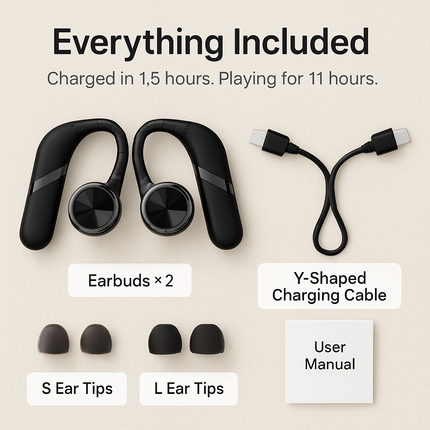 True Wireless Earbuds for All-Day Comfort and Rich Sound