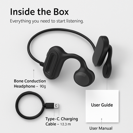 Wireless Bone Conduction Headphone Open Ear Sports Headset