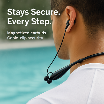 iNOVA Wireless Sports Stereo Hands Free Headset for Phone and Tablet in Black