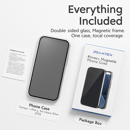 Privacy Magnetic Phone Case 360° Anti-Spy Full Protection