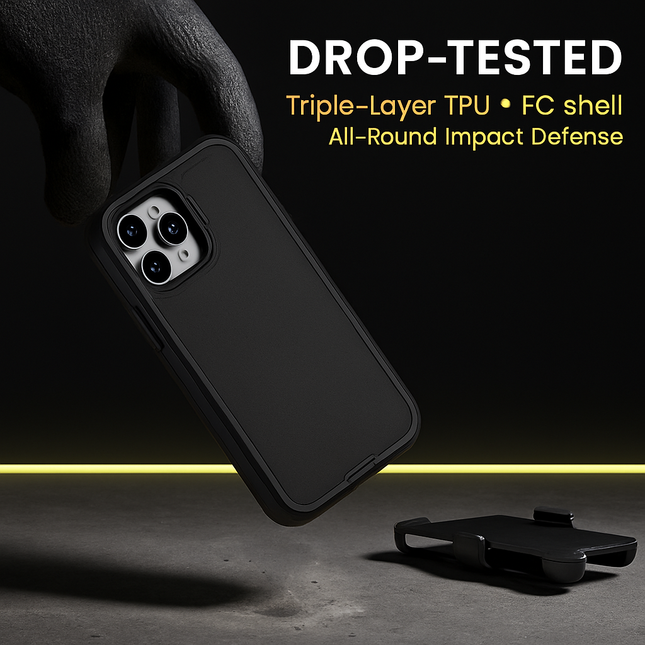 Shockproof Phone Case: All-Round Protection with Belt Clip