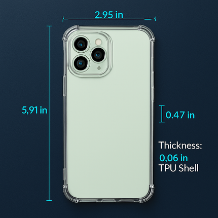 Shockproof Clear Phone Case for iPhone - Protective & Clear