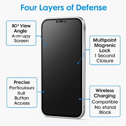 Privacy Magnetic Phone Case 360° Anti-Spy Full Protection