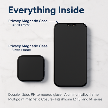 Privacy Magnetic Phone Case 360° Anti-Spy Full Protection
