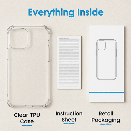 Shockproof Clear Phone Case for iPhone - Protective & Clear