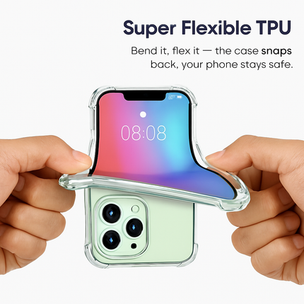 Shockproof Clear Phone Case for iPhone - Protective & Clear