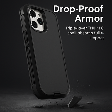 Shockproof Phone Case: All-Round Protection with Belt Clip