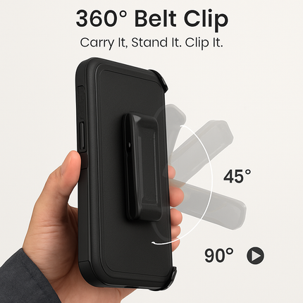 Shockproof Phone Case: All-Round Protection with Belt Clip