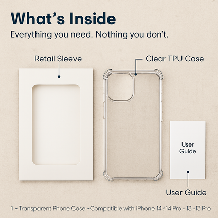 Shockproof Clear Phone Case for iPhone - Protective & Clear