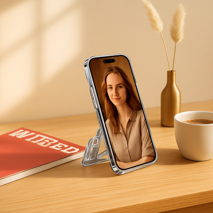 Metal Kickstand Clear Case for iPhone – MagSafe Ready