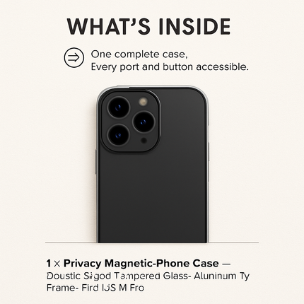 Privacy Magnetic Phone Case 360° Anti-Spy Full Protection