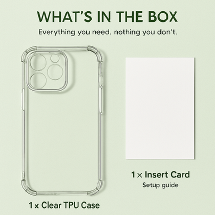 Shockproof Clear Phone Case for iPhone - Protective & Clear