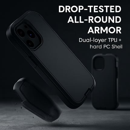 Shockproof Phone Case: All-Round Protection with Belt Clip