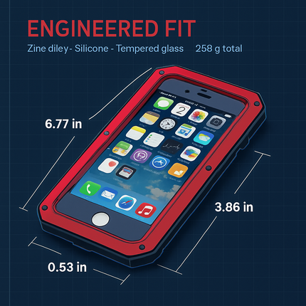 Rugged Shock-Resistant Hybrid Full Cover Case For iPhone 6s Plus