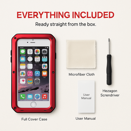 Rugged Shock-Resistant Hybrid Full Cover Case For iPhone 6s Plus
