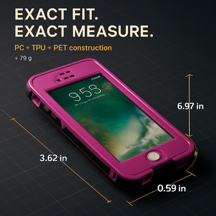 Rugged Water-proof Hybrid Full Cover Case For iPhone 7 Plus