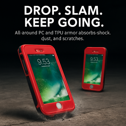 Rugged Water-proof Hybrid Full Cover Case For iPhone 7 Plus