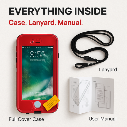 Rugged Water-proof Hybrid Full Cover Case For iPhone 7 Plus