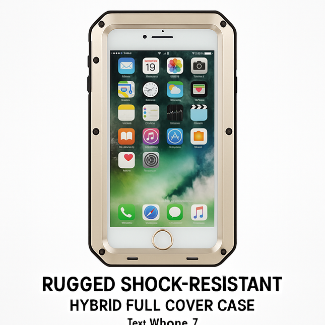 Rugged Shock-Resistant Hybrid Full Cover Case For iPhone 7