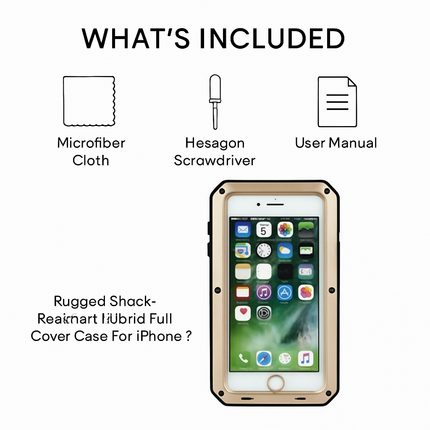 Rugged Shock-Resistant Hybrid Full Cover Case For iPhone 7