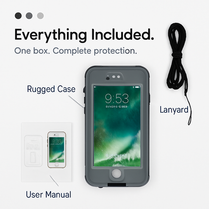 Rugged Water-proof Hybrid Full Cover Case For iPhone 7