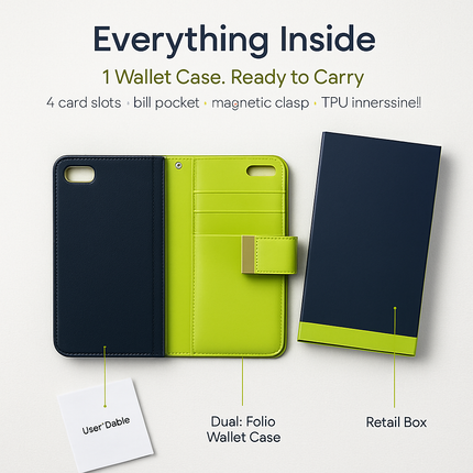 Dual-Folio Wallet Case for Apple iPhone 7