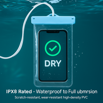 Waterproof Phone Pouch Dry Bag for 6-Inch Smartphones