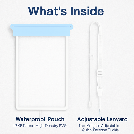 Waterproof Phone Pouch Dry Bag for 6-Inch Smartphones